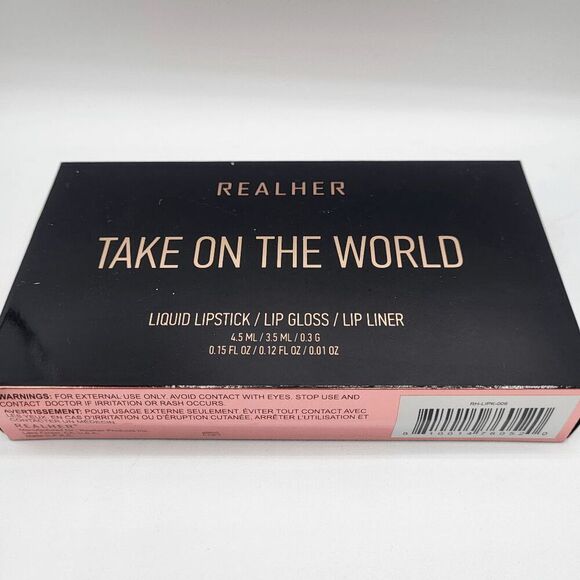 REALHER "Take On The World" Lip Kit – 3-Piece Set – NEW IN BOX - Picture 4 of 6
